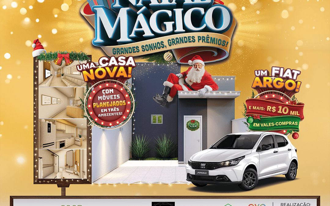 ‘Natal Mágico, Grandes Sonhos, Grandes Prêmios’:  Campanha que sorteará uma casa, um carro e vales-compras está atraindo clientes às compras em Toledo